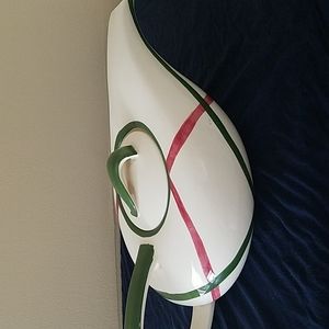 VernonWare Metlox Gayety Aladdin Style Teapot coffee pot green maroon plaid MCM